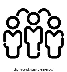 Icono plano de grupo de destino aislado en fondo blanco