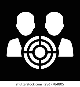 Symbol der Zielgruppe oder Logo einzeln auf Zeichen, Vektorgrafik