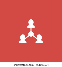 target group icon. sign design. red background