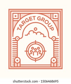 TARGET GROUP AND ILLUSTRATION ICON CONCEPT
