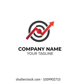 Target Growth Arrow Logo Template