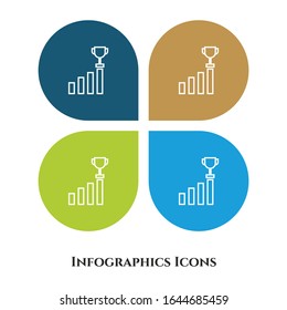 Icono de Ilustración del vector de crecimiento objetivo para todos los fines. Aislado en 4 entornos diferentes.