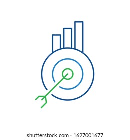 Target growth logo template vector icon design