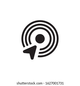 Target growth logo template vector icon design