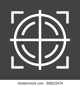 Target, gun, circle icon vector image. Can also be used for military. Suitable for use on web apps, mobile apps and print media.