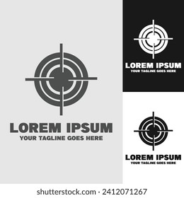 Plantilla de logotipo de armas de destino. Adecuado para negocios, símbolos, etc. Fácil de editar. Eps 10