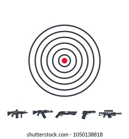 target and guns vector illustration