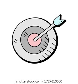 target hand drawn vector design. business icon