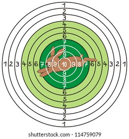 target, hare, vector illustration for children
