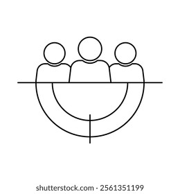 Target headhunter icon, outline style