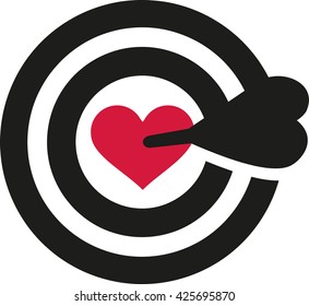 Target with heart in the middle