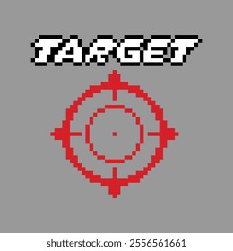 TARGET HIT AIM PIXEL ART