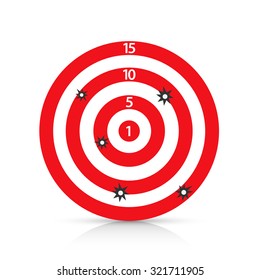 Target hit icon on a white background. Vector Illustration