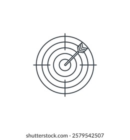 Target Hit icon symbol vector illustration isolated on white background