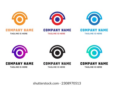 Target hit two circles with arrow branding identity corporate vector logo design	
