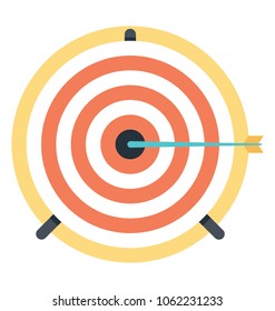 
Target hitting flat style illustration 
