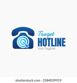 Target Hotline Logo Design Template. Good for Business, Agency, Community and Organization