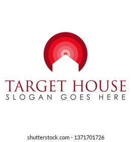 Target House Logo Design, this is high resolution, creative and unique logo. you can use this logo for your company and website. this is print ready logo.