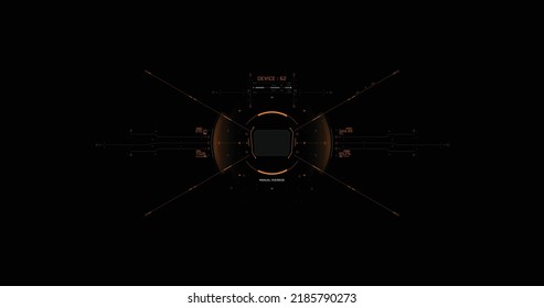 HUD de destino para la pantalla de juego, elementos de diseño futurista. Elementos focales HUD. Diseño de ciencia ficción. Colección FUI, visión del colimador militar, conjunto Vector HUD