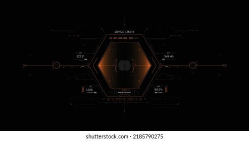 Target HUD for the game screen, Futuristic design elements. HUD focus elements. Sci-fi design. FUI collection, Military collimator sight, Vector HUD set