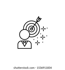 Target human icon. Element of management icon