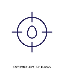 Target Hunter Egg Outline Vector Icon