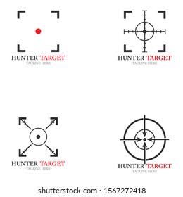 Target Hunter icon illustration design template symbol
