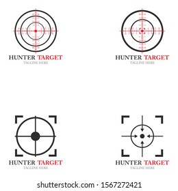 Target Hunter icon illustration design template symbol