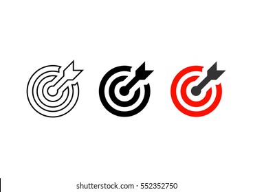 Target icon in 3 styles