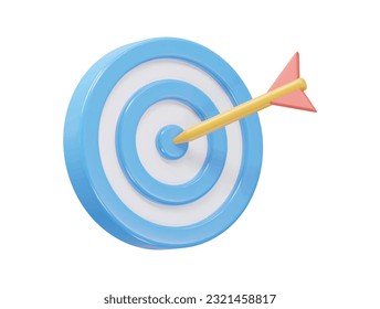 Target icon 3d rendering vector illustration