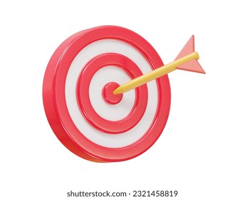 Target icon 3d rendering vector illustration