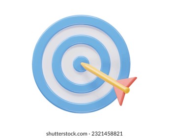 Target icon 3d rendering vector illustration