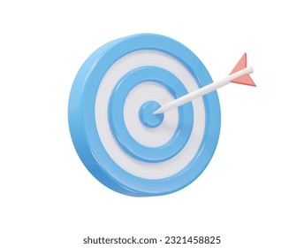 Target icon 3d rendering vector illustration