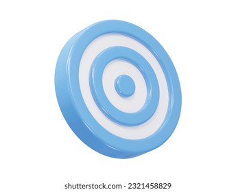 Target icon 3d rendering vector illustration