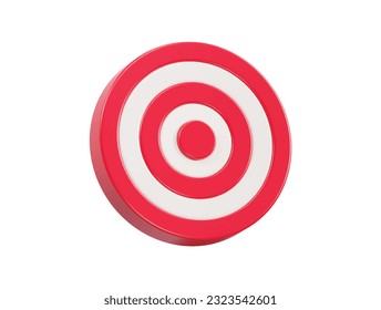 target icon 3d rendering vector illustration