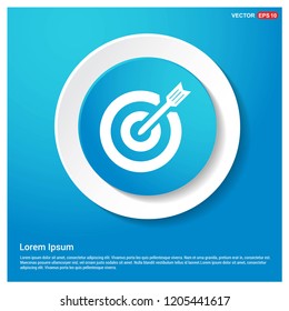 Target Icon Abstract Blue Web Sticker Button - Free vector icon