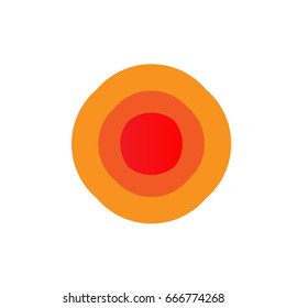 Target icon. Abstract sun.
