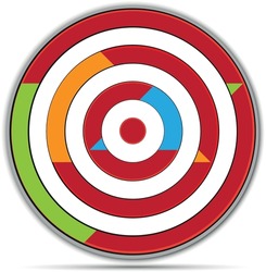 Target Icon. Abstract Target Vector. The Target For Archery Sports. Target Illustration.