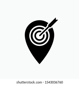Target Icon. Accuracy, Precision. Accurate Symbol for Design, Presentation, Website or Apps Elements - Vector.