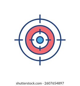 Target icon: Achieve goals, focus, business strategy, and success