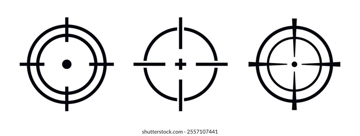 Target icon. Aim, target, focus, goal linear icon.  Vector illustration