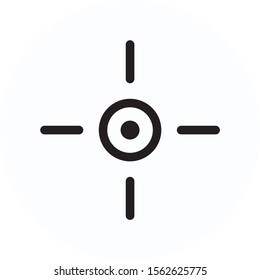 Target icon, aim focusing line symbol vector design. Great for mobile app, web design, game etc.