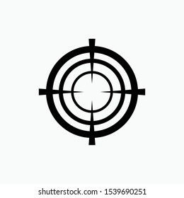 Target Icon. Aim, Goal Symbol for Design, Presentation, Website or Apps Elements - Vector. Logo Template.