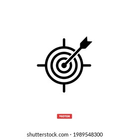 Icono de destino. ilustración vectorial de símbolo de orientación