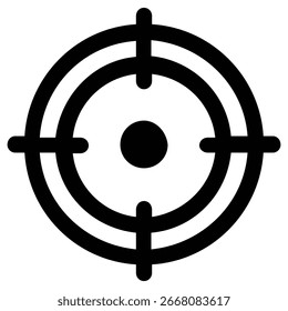 Target Icon Animation: Precision Aiming and Focus Concept Visualization 