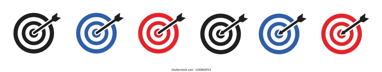 Target Icon. Archery Target Icon. Mission Icon. Accuracy Icon, Vector Illustration