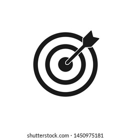  Target  icon with arrow. Goal icon, Abstract sign