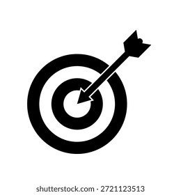 Icono del objetivo con la flecha, Vector moderno aislado en el fondo blanco.
