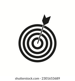 Icono de destino con símbolo de flecha para el sitio web Ilustración vectorial