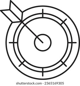 target icon. Target with arrow vector icon. 